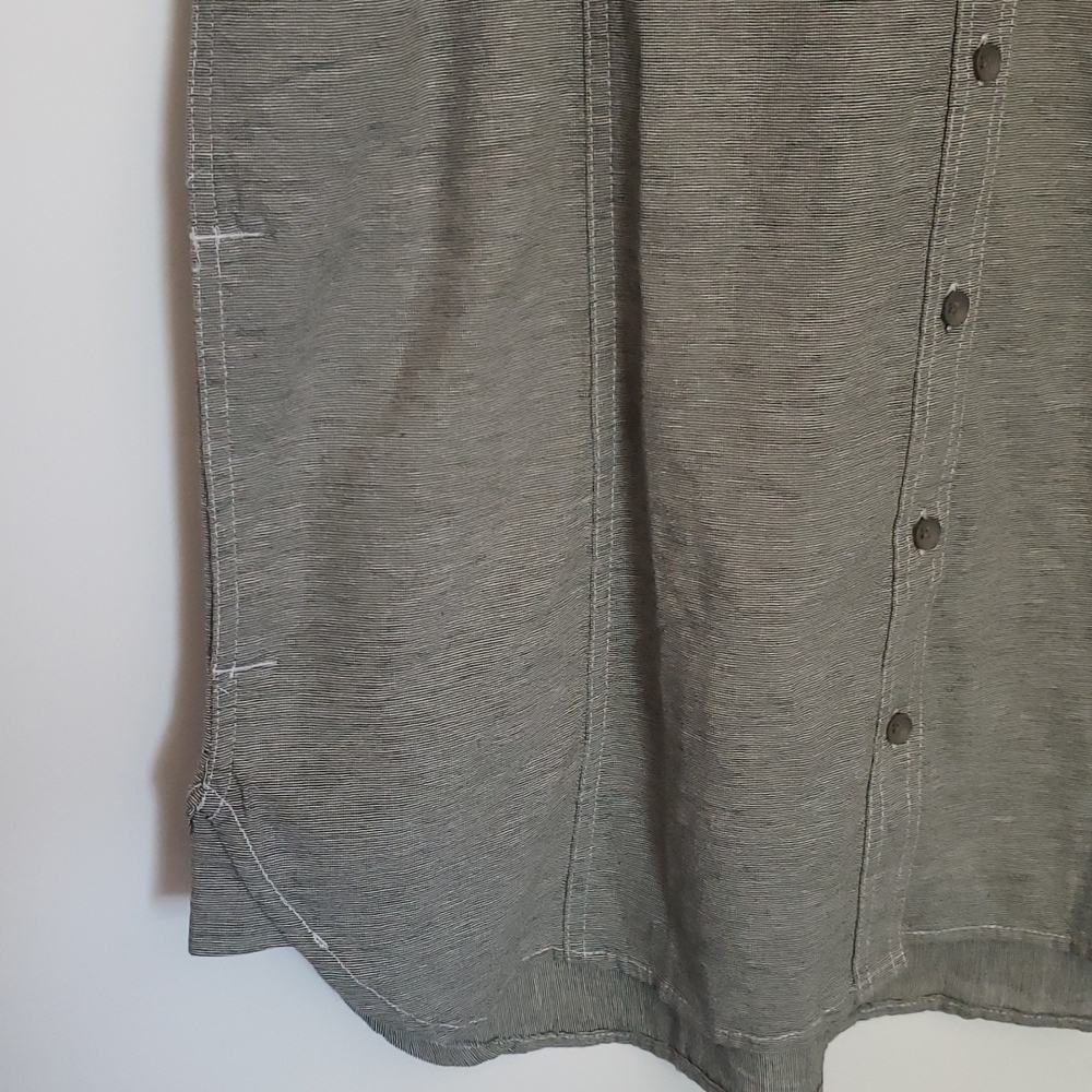 Rustic Ridge sleeveless button down gray long shirt L - Picture 3 of 5